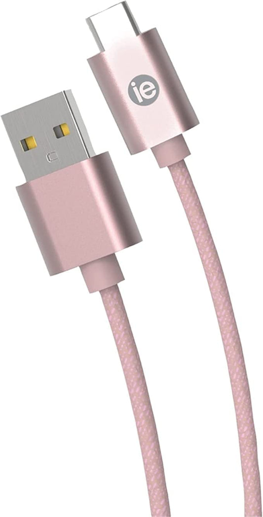 DigiPower IEN-BC10C-RGLD Rose Gold USB-C to USB-A Cable