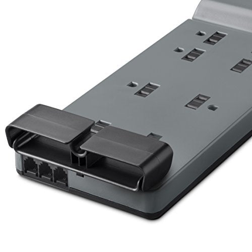 BELKIN BE108200-06 6.0 Feet 8 Outlets 3390 Joules Surge Protector with Telephone