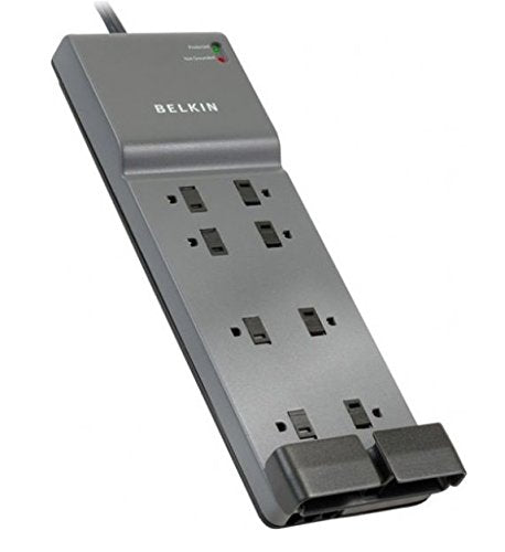 BELKIN BE108200-06 6.0 Feet 8 Outlets 3390 Joules Surge Protector with Telephone