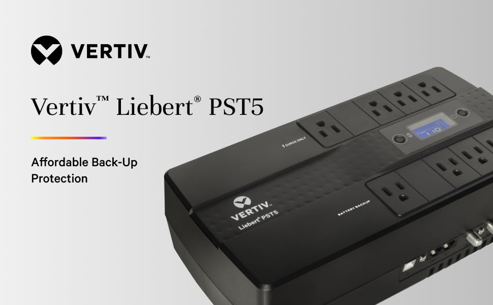 Vertiv Liebert PST5 PST5-660MT120 660 VA 400W 8 Outlets UPS