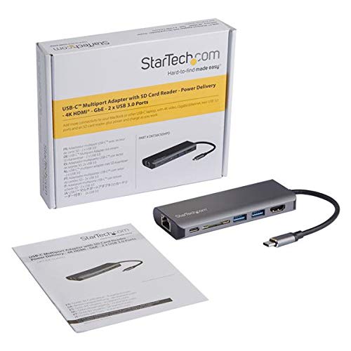 StarTech.com DKT30CSDHPD Single 4K Monitor USB C Mulitport Adapter with HDMI -