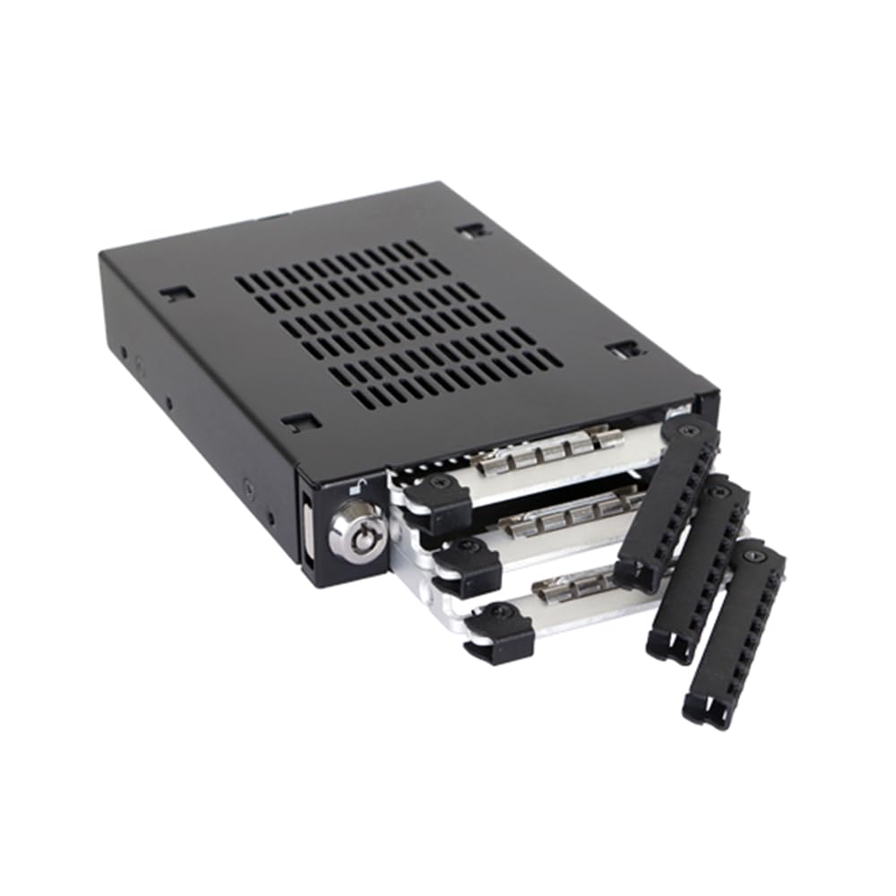 ICY DOCK MB993SK-B Triple Bay 2.5" SAS/SATA HDD & SSD Mobile Rack For 3.5" Front