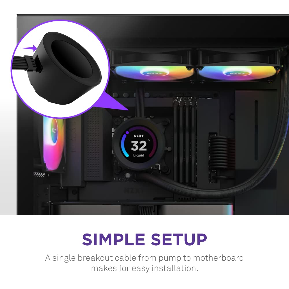 NZXT Kraken Elite RGB 240mm - RL-KR24E-B1 – RGB AIO CPU Liquid Cooler –