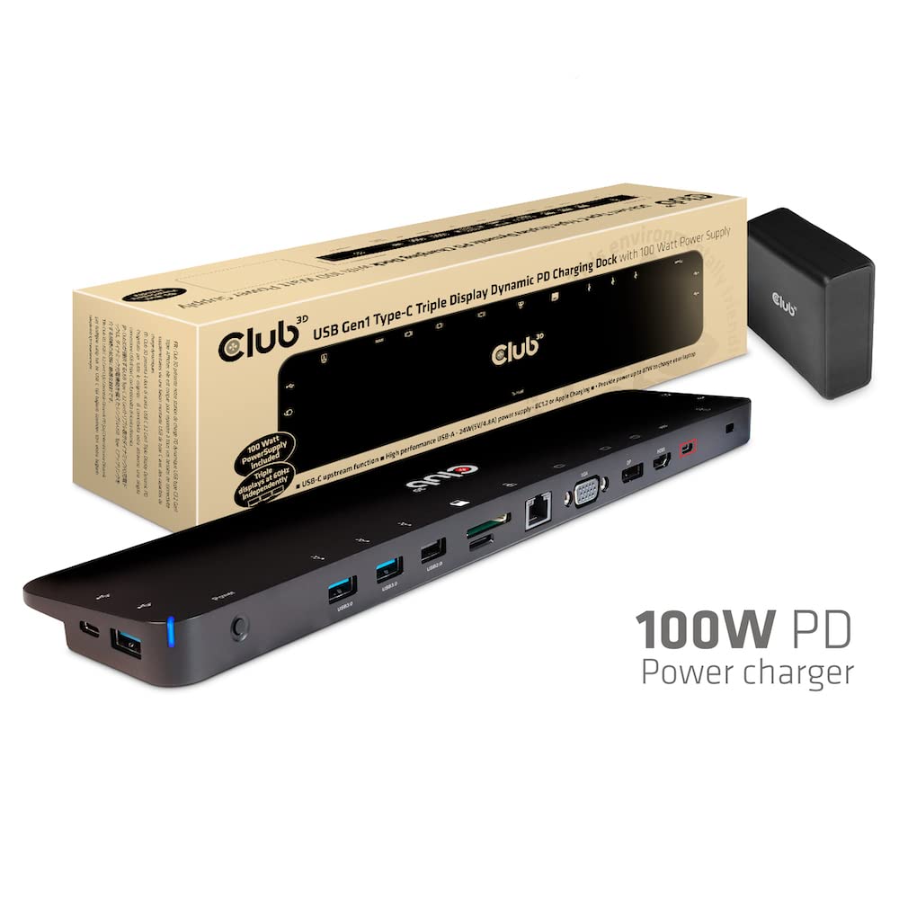 USB 32 GEN1 C TRIPLE DISPLAY DYNAMIC 100W PD CHARGING DOCK THE 5 X USBA PORTS