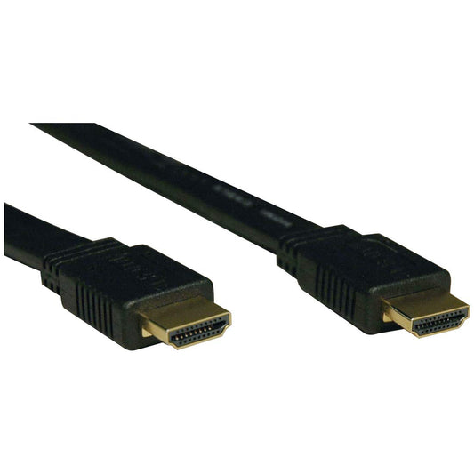 Tripp Lite P568-006-FL 6 ft. Black Flat HDMI Gold Digital Video Cable - HDMI-M /