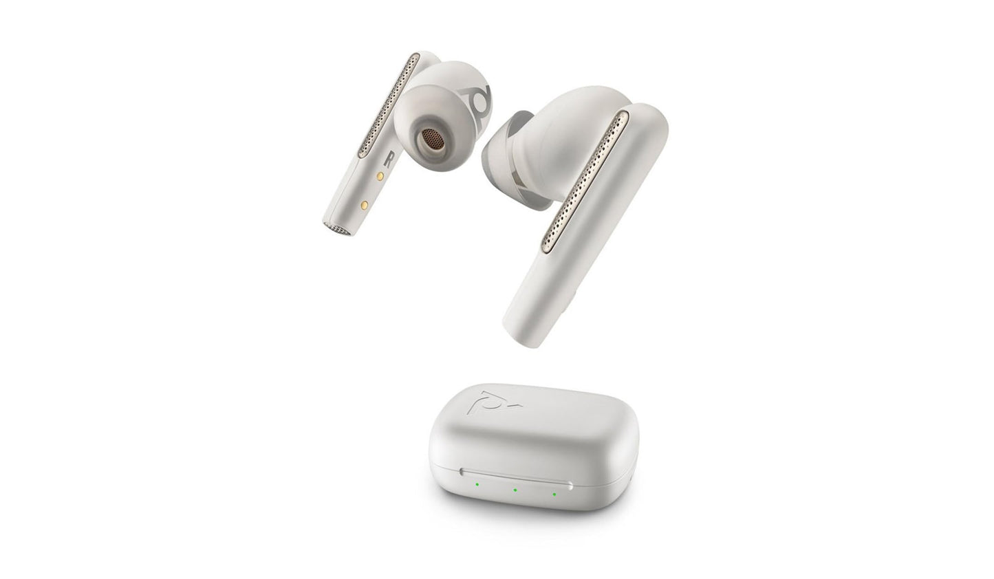 Poly Voyager Free 60 UC White Sand Earbuds +BT700 USB-C Adapter +Basic Charge