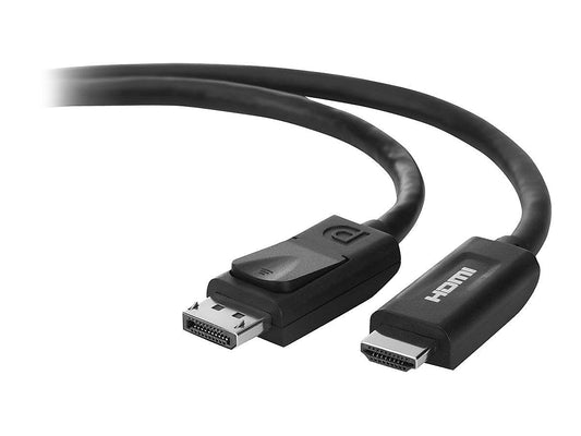 BELKIN PURE AV F2CD001B06-E 6 feet Black DisplayPort-Male to HDMI-Male Cable