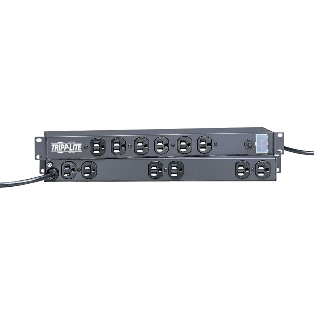 Tripp Lite 1U Rack-Mount Power Strip, 12-Outlets, 15 Ft. Cord (RS-1215)