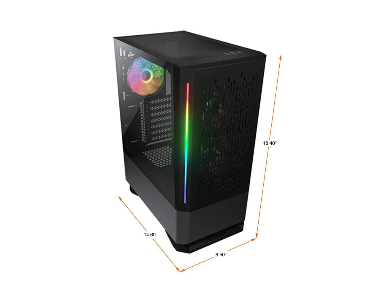 COUGAR MX430 Air RGB Black ATX Mid Tower Computer Case