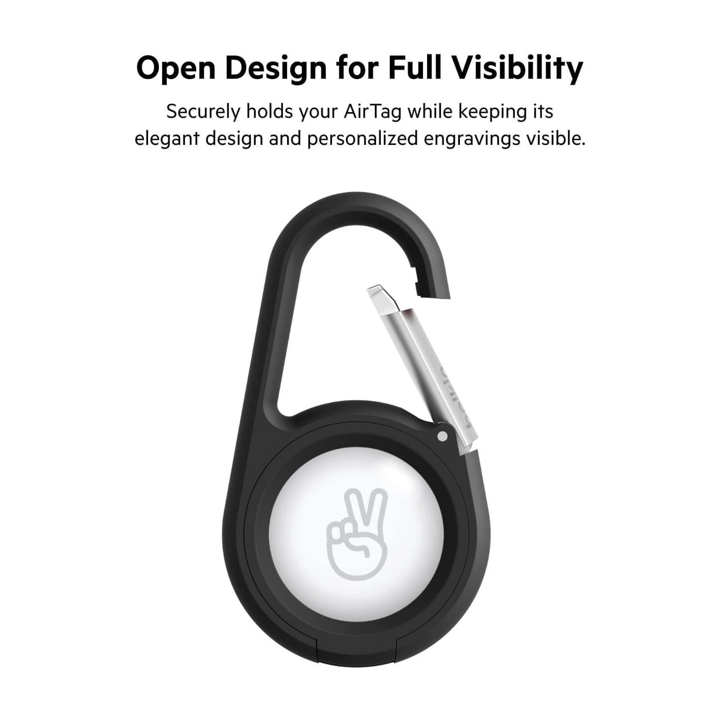 BELKIN Black Secure Holder with Carabiner for AirTag MSC008btBK