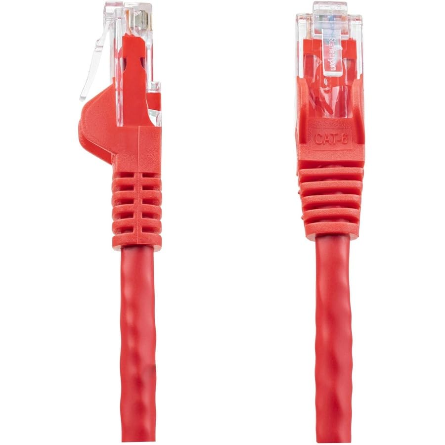 StarTech 9ft Snagless Molded Cat6 RJ45 UTP Network Patch Cable - Red