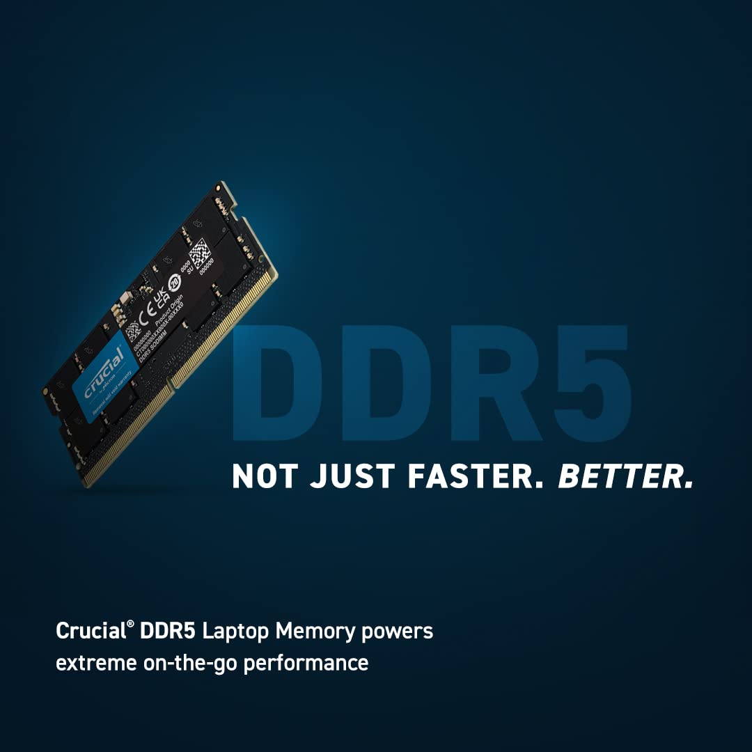 Crucial DDR5 Classic 16GB (2 x 8GB) 262-Pin DDR5 SO-DIMM DDR5 5600 (PC5 44800)