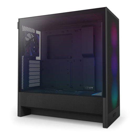 NZXT H Series H5 Flow 2024 RGB Edition ATX Mid Tower Chassis All Black Color