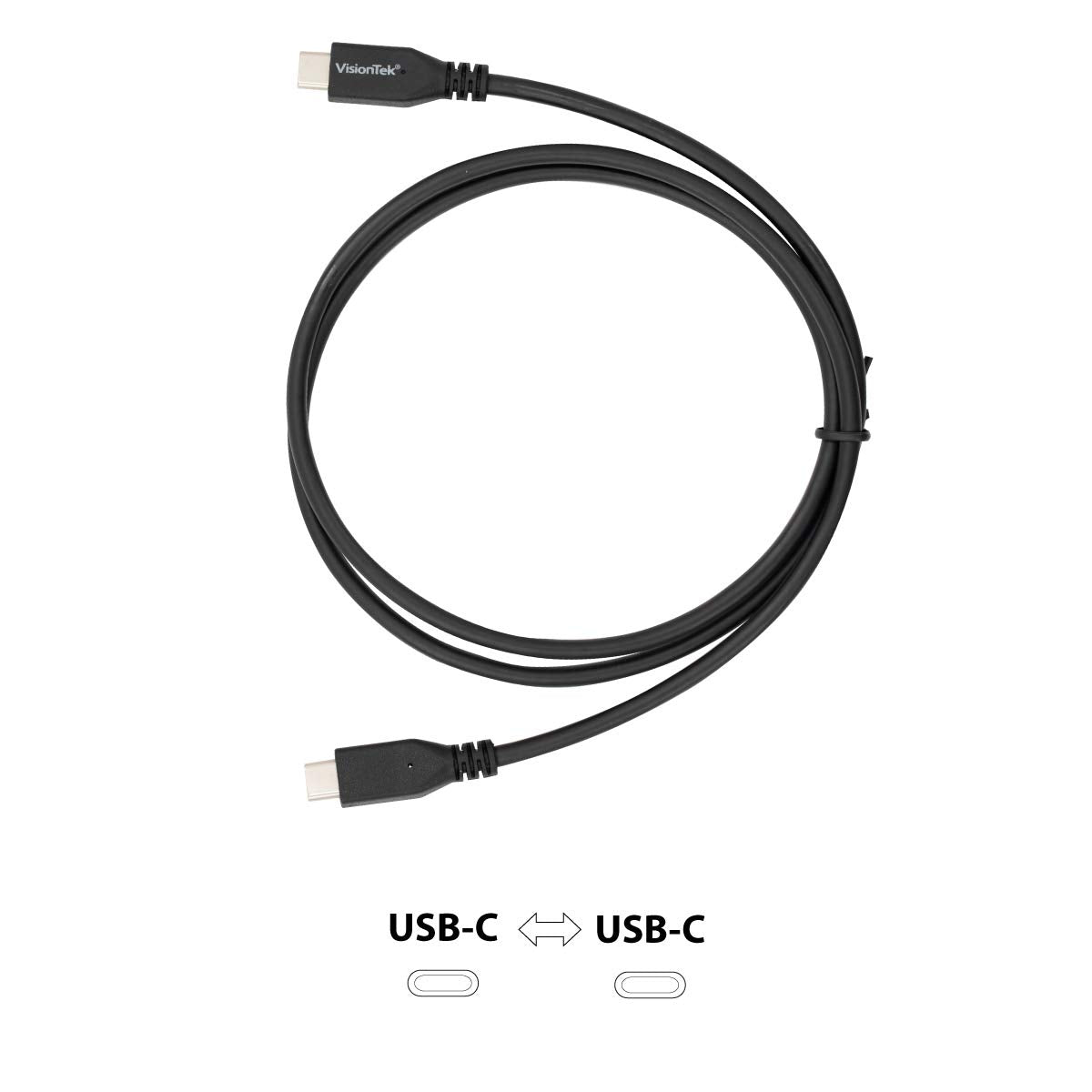 VisionTek 900825 3.28 ft. Black USB 3.1 Type C Cable 1 Meter (M/M)