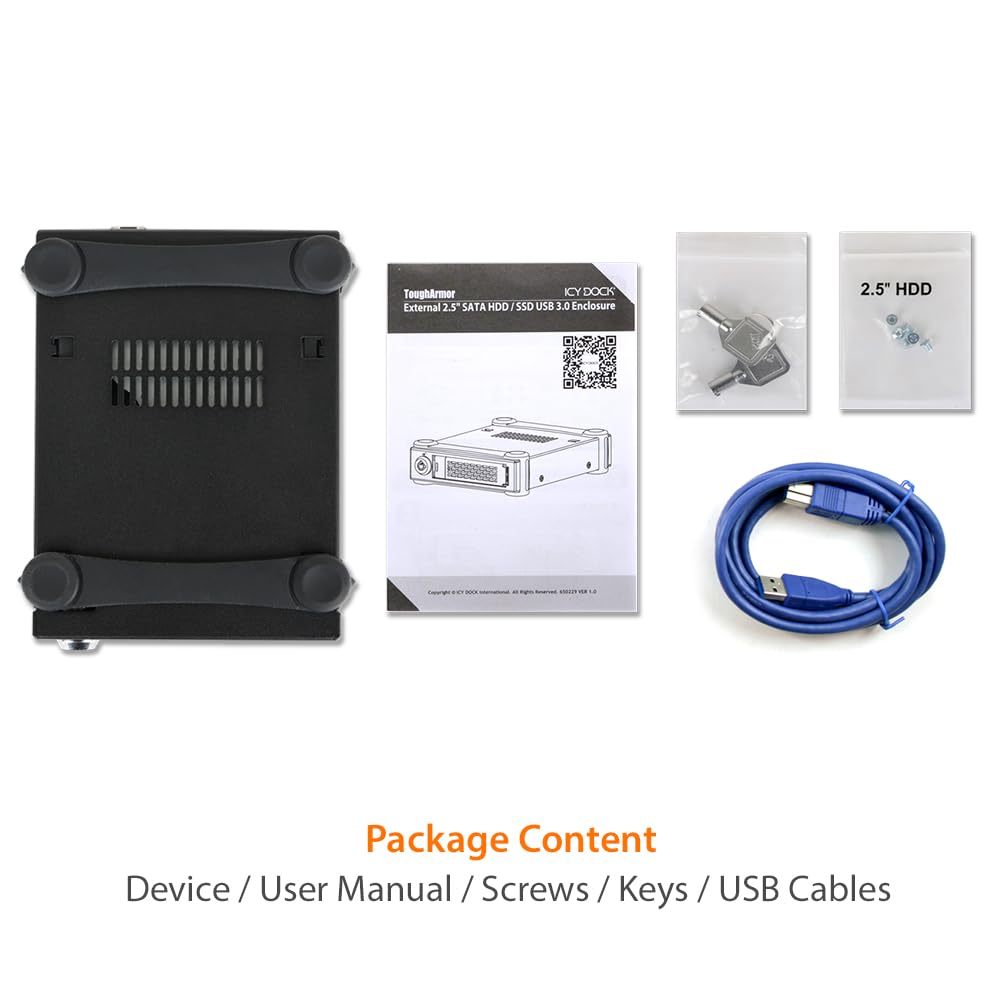 Icy Dock MB991U3-1SB | 1 x 2.5" SATA HDD & SSD USB 3.0 External Enclosure |