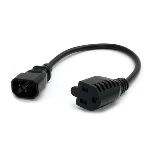 StarTech.com Model PAC100 1 ft. Computer Power Cord Male to Female