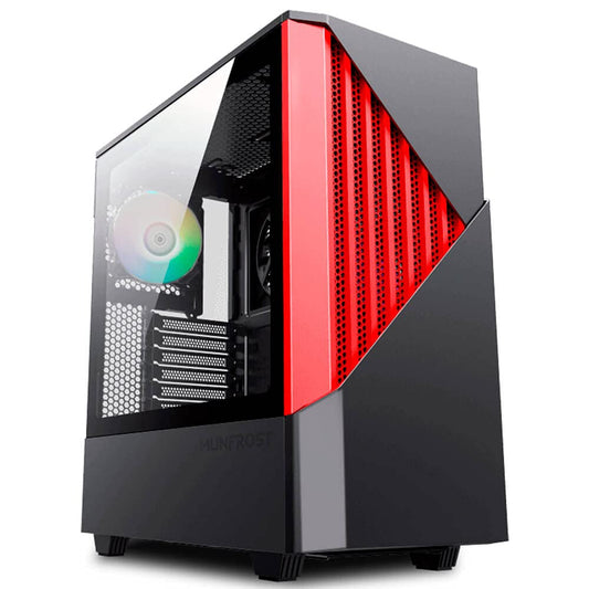 GAMEMAX Contac COC BR Black / Red Steel / Tempered Glass ATX Mid Tower Computer