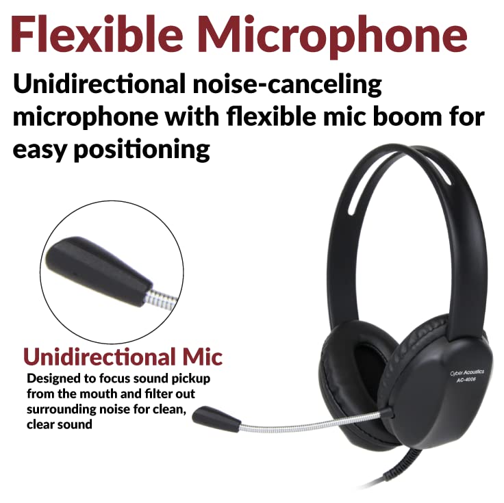 Cyber Acoustics Ac-4006 Usb Stereo Headset