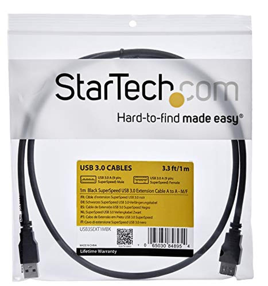 StarTech.com 1m Black SuperSpeed USB 3.0 Extension Cable A to A - M/F