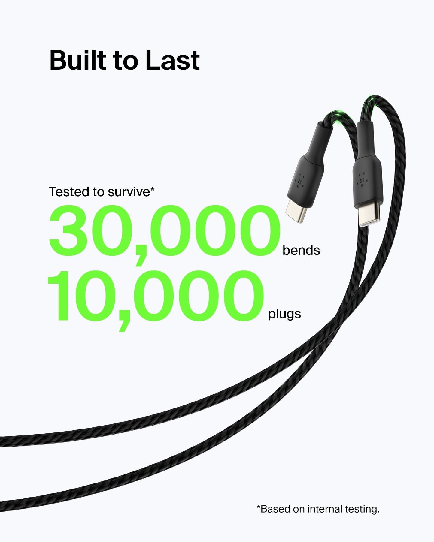 Belkin CAB002bt1MBK Black BOOST CHARGE Braided USB-C to USB-A Cable 3.28 ft. (1