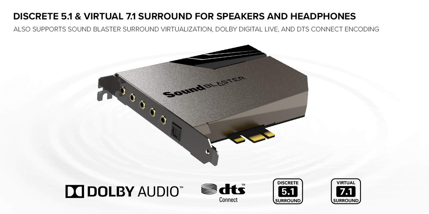 Creative Sound Blaster AE-7 Hi-Res Internal PCIe Sound Card, Quad-Core