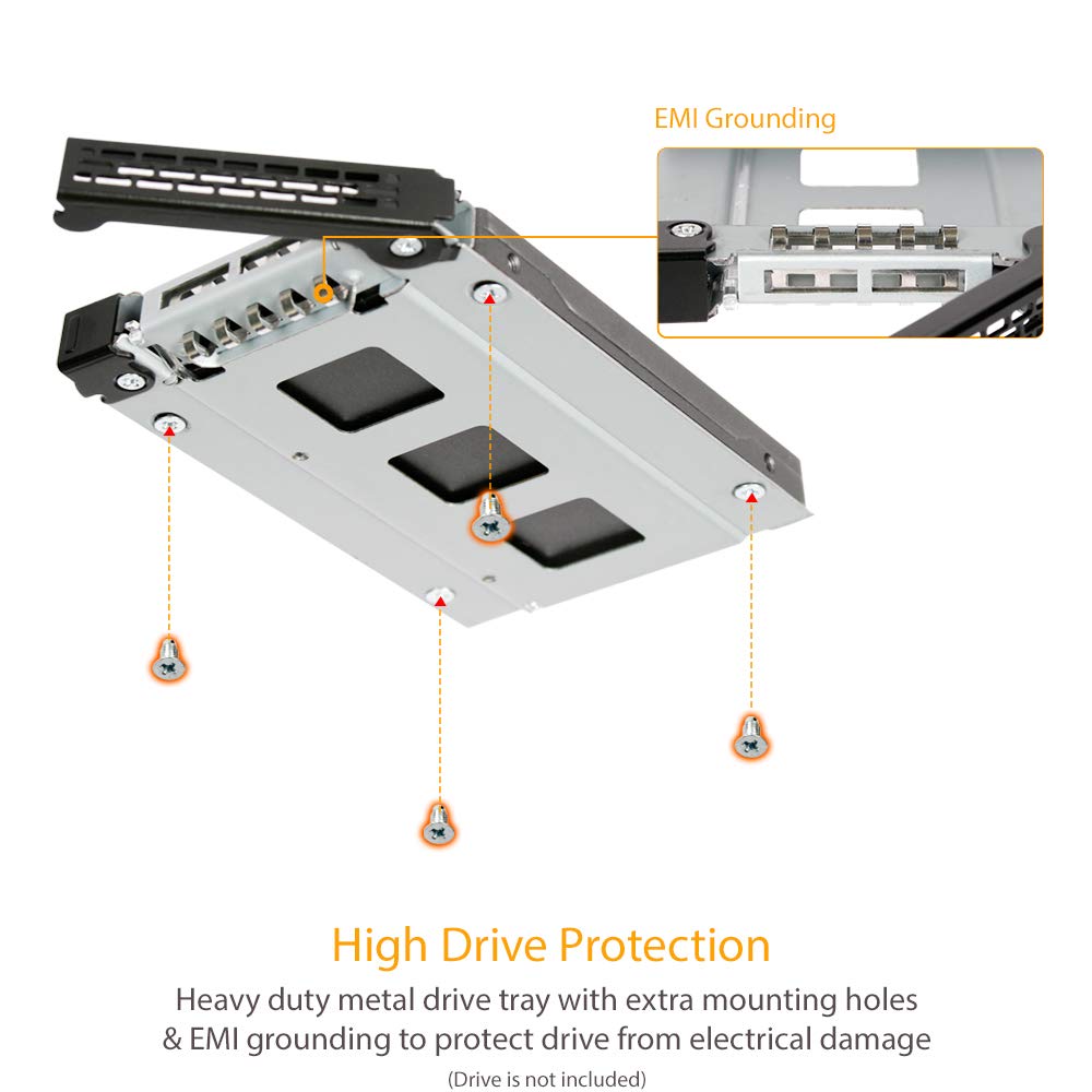 ICY DOCK 2.5" SATA/SAS HDD/SSD Hot Swap Mobile Rack for Slim ODD or Slim FDD