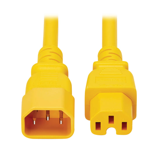 Tripp Lite series 10ft Power Cord C14 to C15 Heavy-Duty 14 AWG Yellow P018010AYW