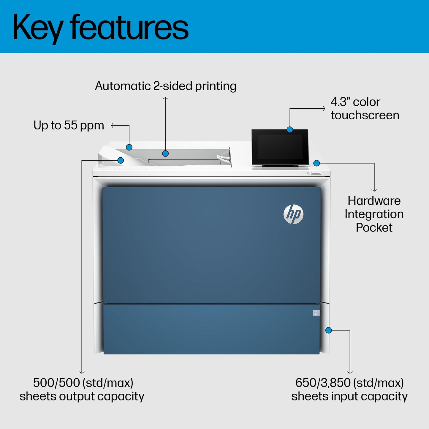 HP LaserJet Enterprise 6700dn Desktop Wireless Laser Printer Color 6QN33ABGJ