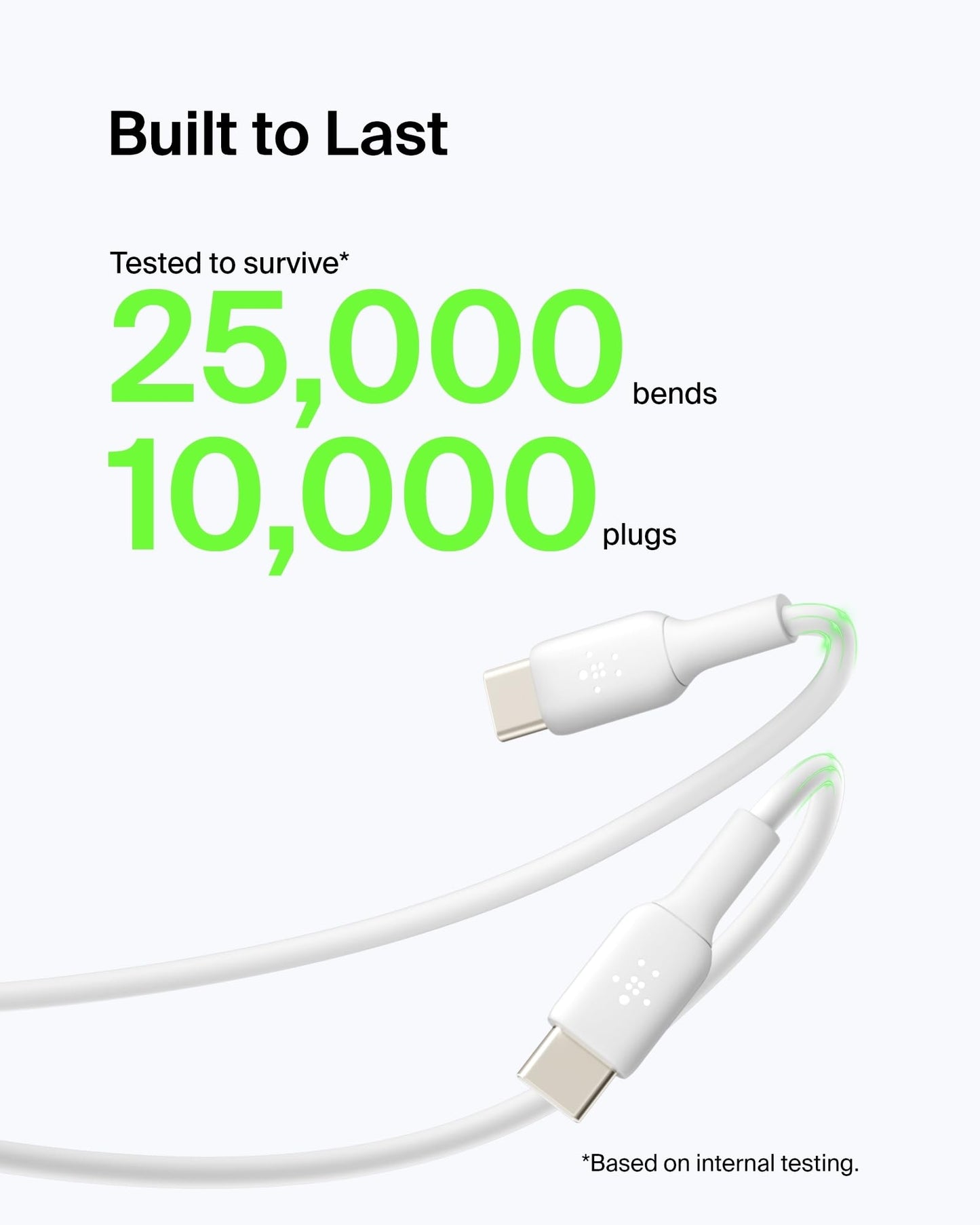 Belkin CAB001bt1MWH 3.3 ft. White Boost Charge USB-C to USB Cable, USB Type-C