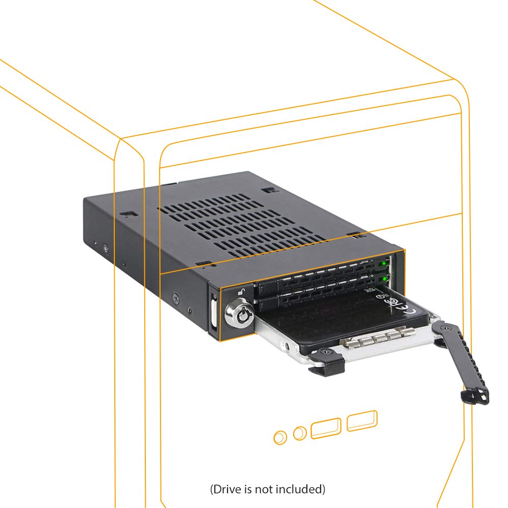 ICY DOCK MB993SK-B Triple Bay 2.5" SAS/SATA HDD & SSD Mobile Rack For 3.5" Front