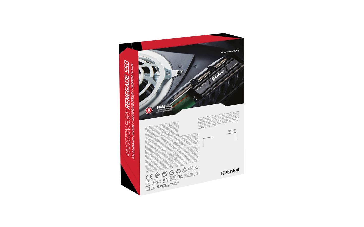 Kingston SFYRSK/500G Fury Renegade 500GB PCIe Gen 4 NVMe M.2 Internal Gaming SSD