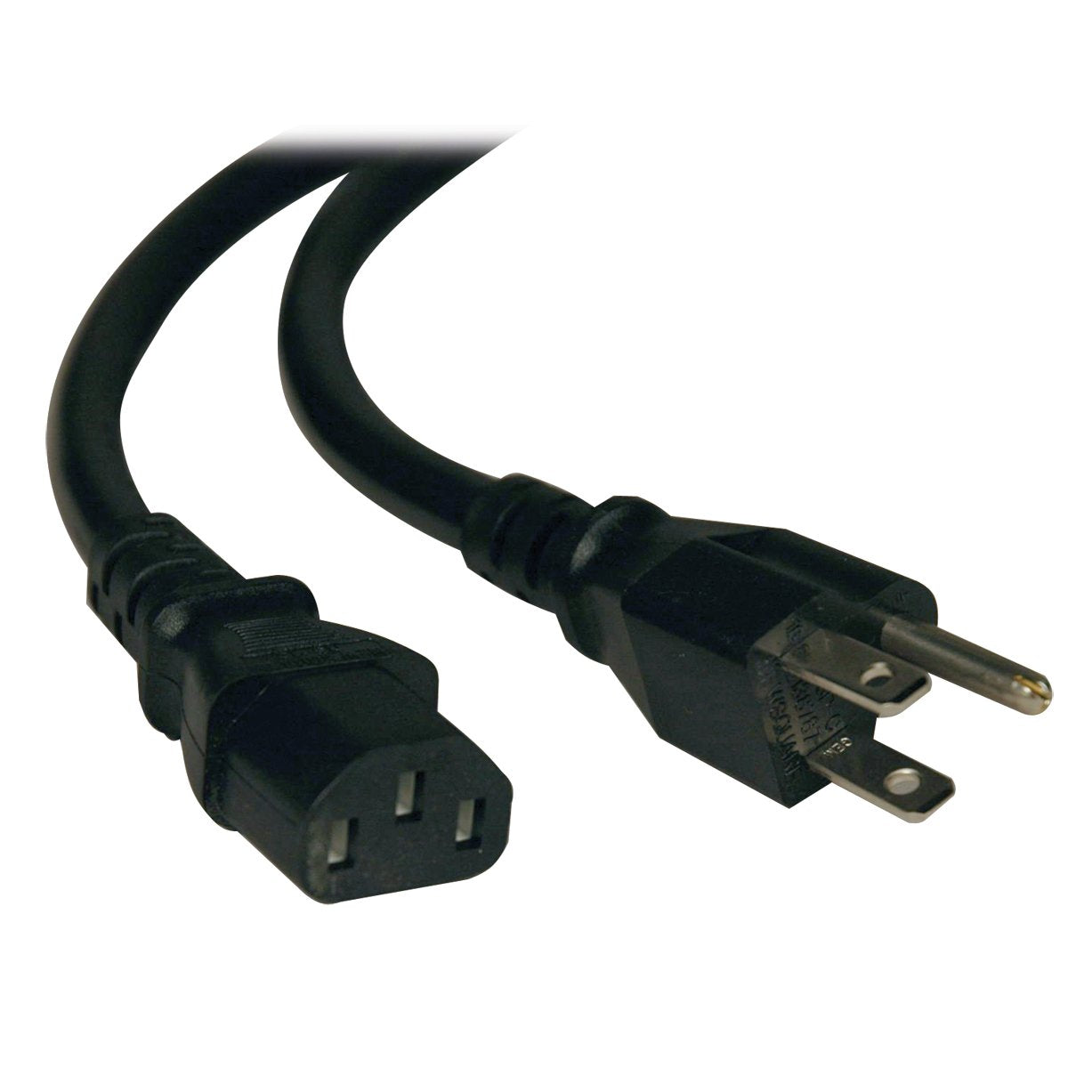 Tripp Lite Model P007-010 10 ft. Heavy-Duty Power Cord, C-13 (F) to 5-15 (M)