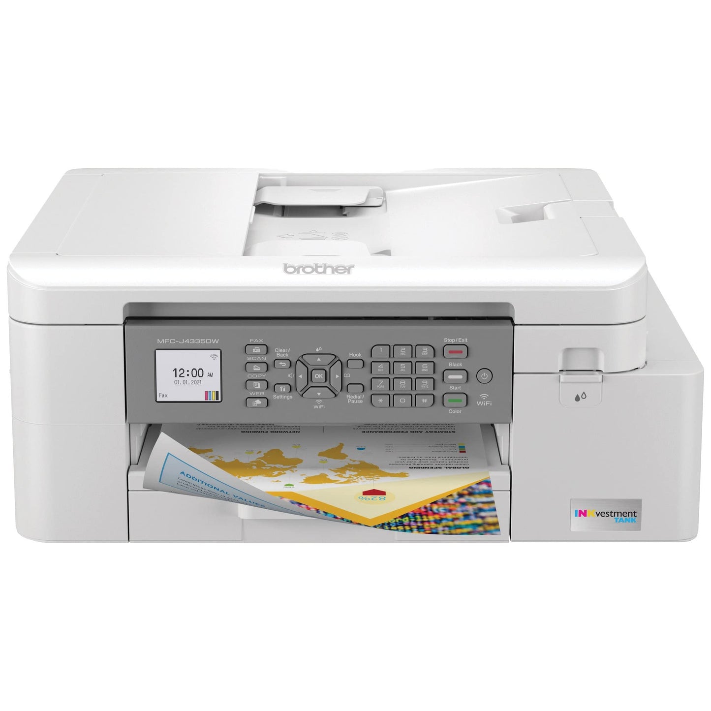 Brother MFCJ4335DW Up to 20 ppm Black Print Speed Wireless 802.11 b/g/n InkJet