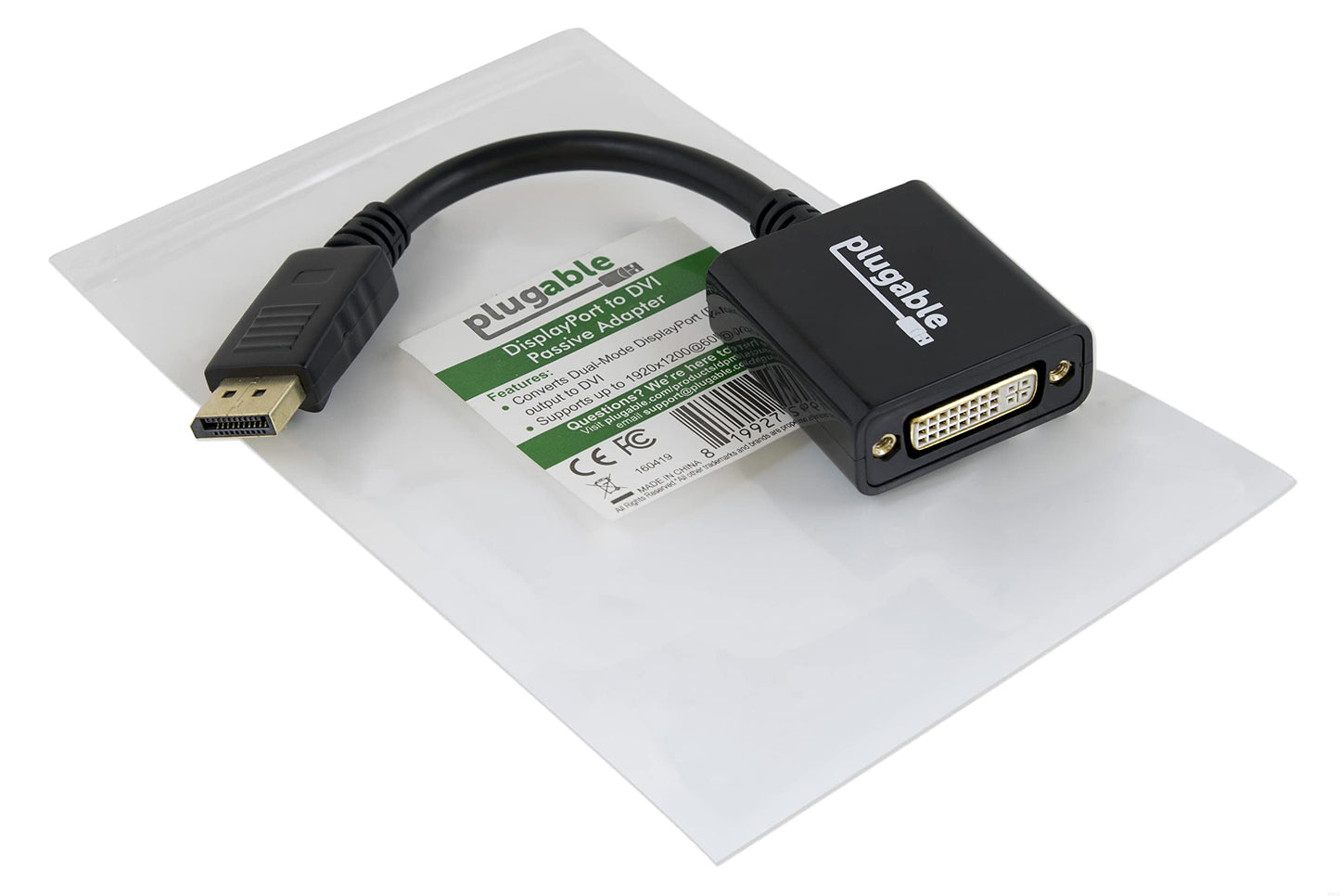 Plugable DisplayPort to DVI Adapter (Supports Windows and Linux Systems and