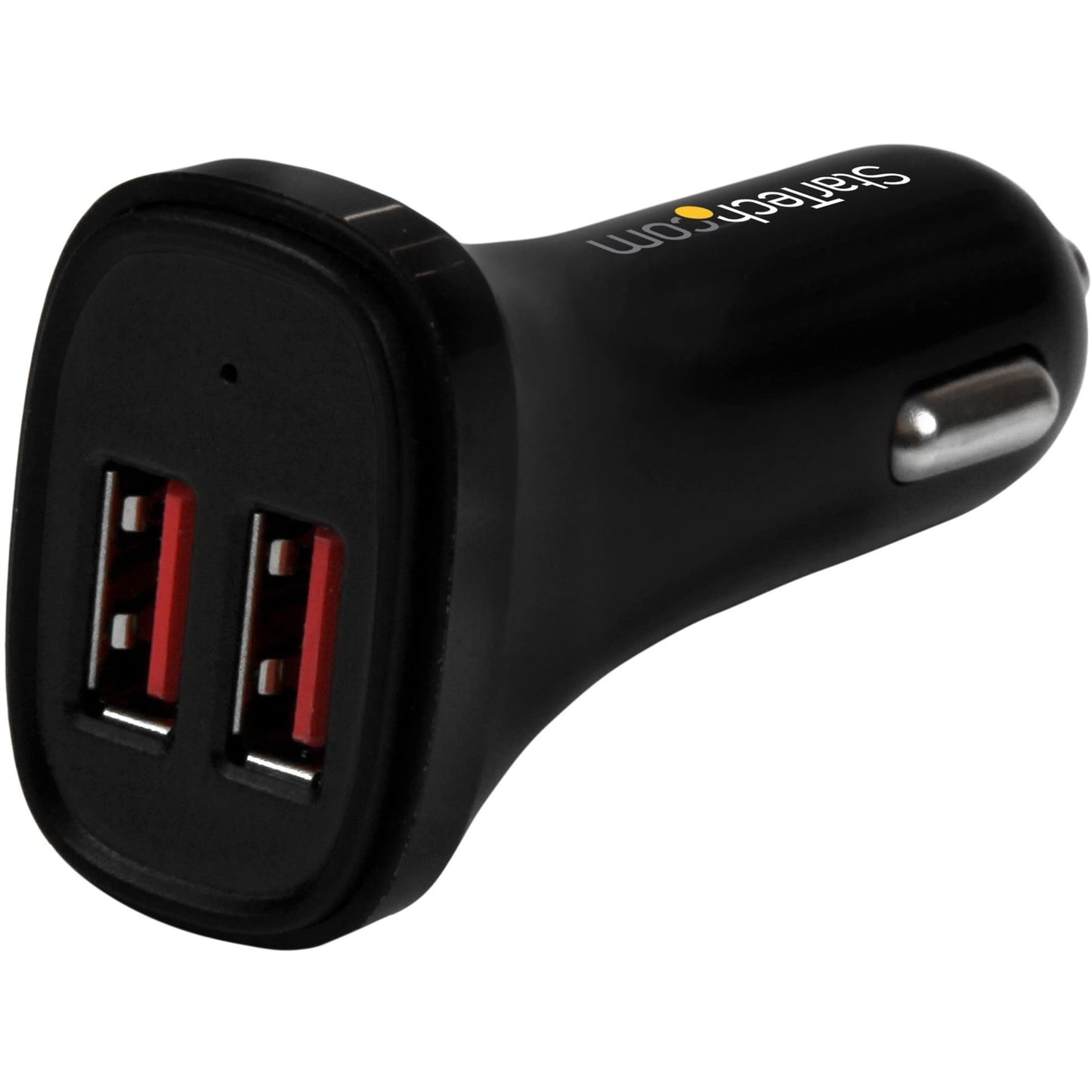 StarTech.com USB2PCARBKS Black Dual-Port USB Car Charger - 24W/4.8A