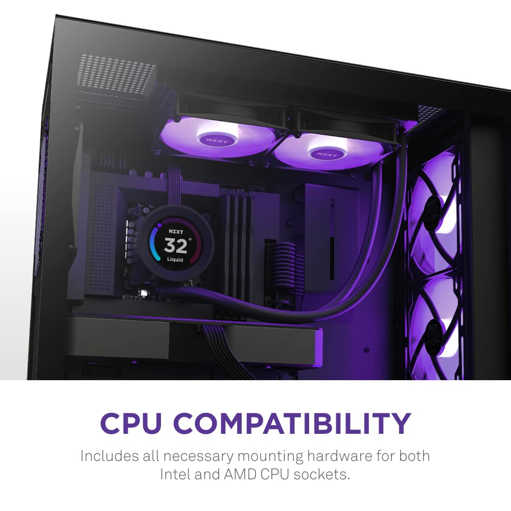 NZXT Kraken Elite RGB 240mm - RL-KR24E-B1 – RGB AIO CPU Liquid Cooler –