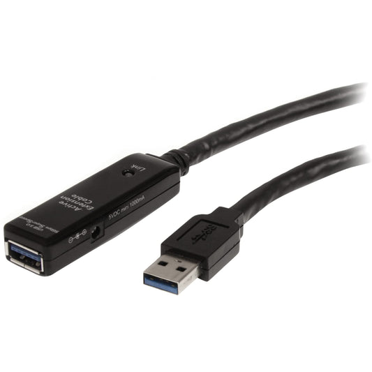 StarTech.com USB3AAEXT3M Black USB 3.0 Active Extension Cable