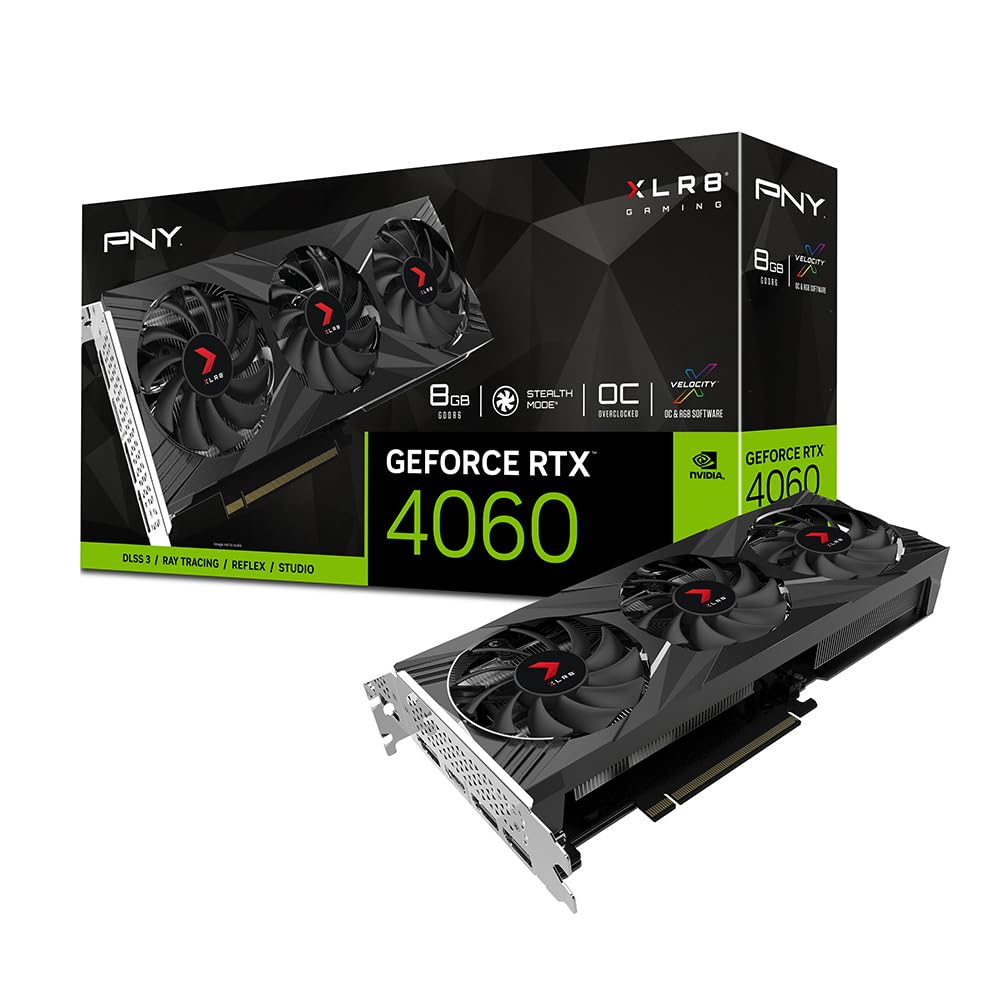 PNY GeForce RTX 4060 8GB XLR8 Gaming VERTO EPIC-X RGB Triple Fan DLSS 3