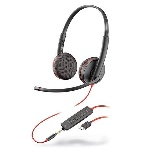 Poly Blackwire C3225 Headset - Microsoft Teams Certification - Stereo -