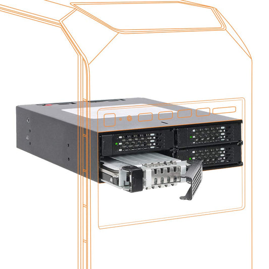 ICY DOCK MB994SP-4SB-1 4 x 2.5" SSD/HD in 1 x 5.25" Bay SATA Hot-Swap Backplane