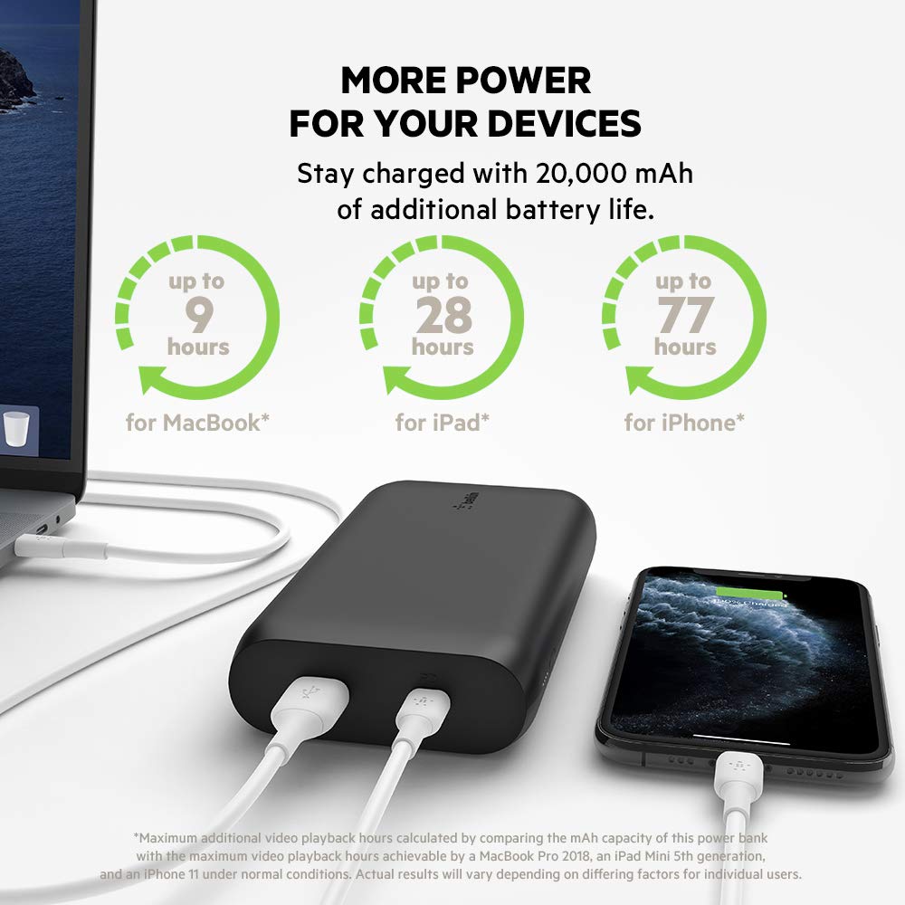 Belkin 20000mAh Power Bank BPB002BTBK