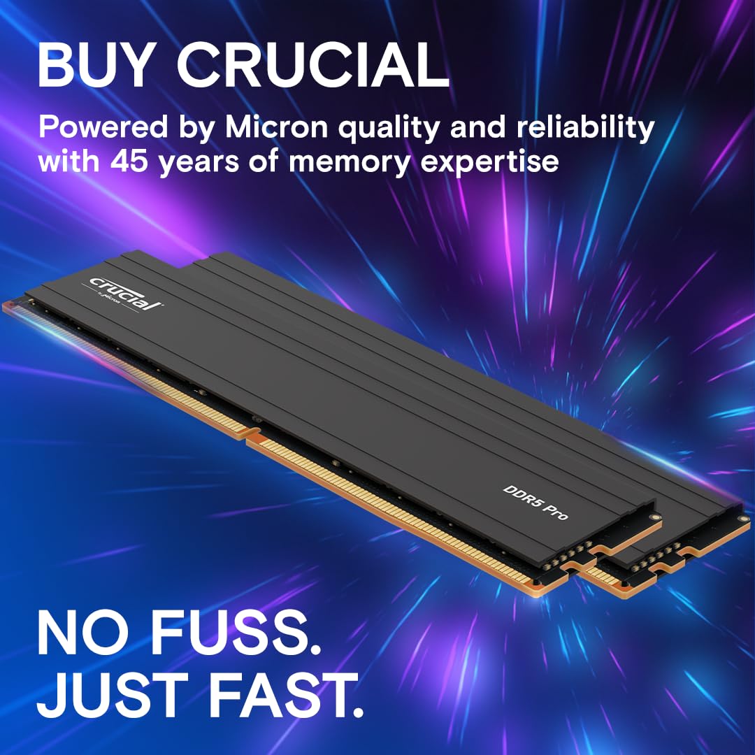 Crucial Pro 96GB (2 x 48GB) DDR5 5600 (PC5 44800) XMP 3.0 & AMD EXPO Ready