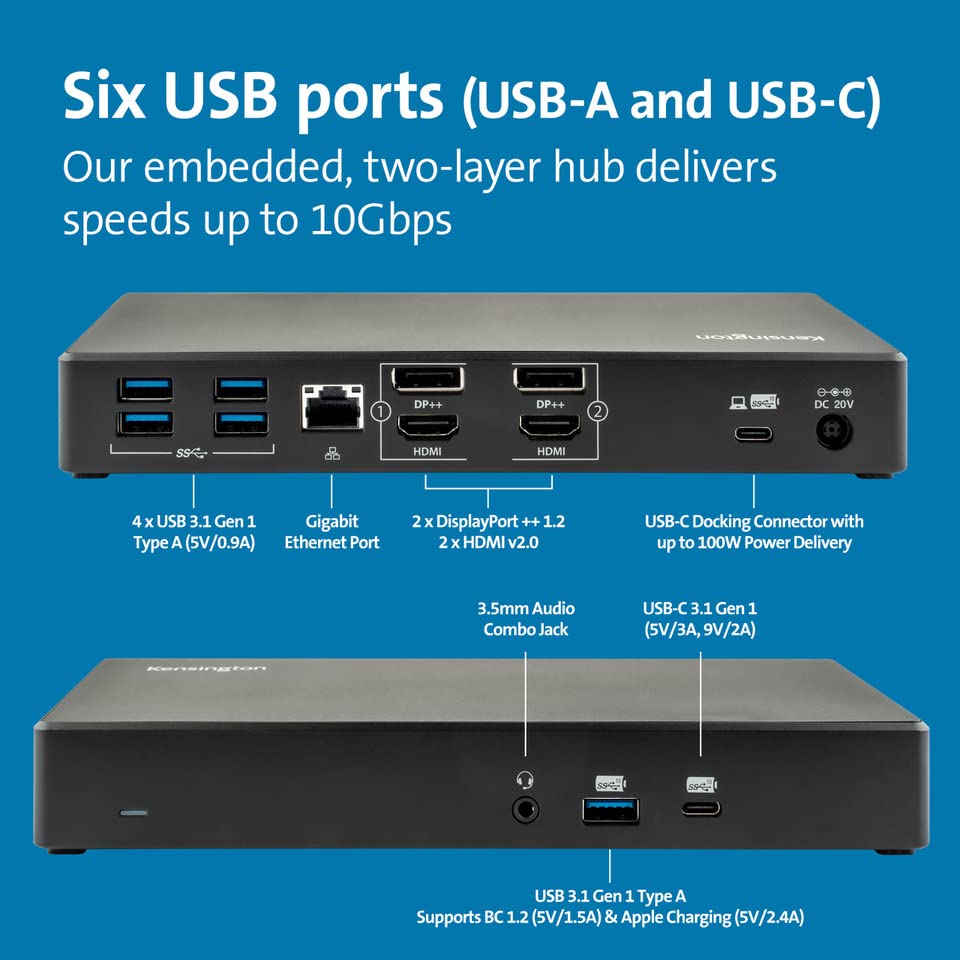 SD4780P USBC  USB 3.0 10GBPS DUAL 4K HYBRID DOCKING STATION W 100W PD