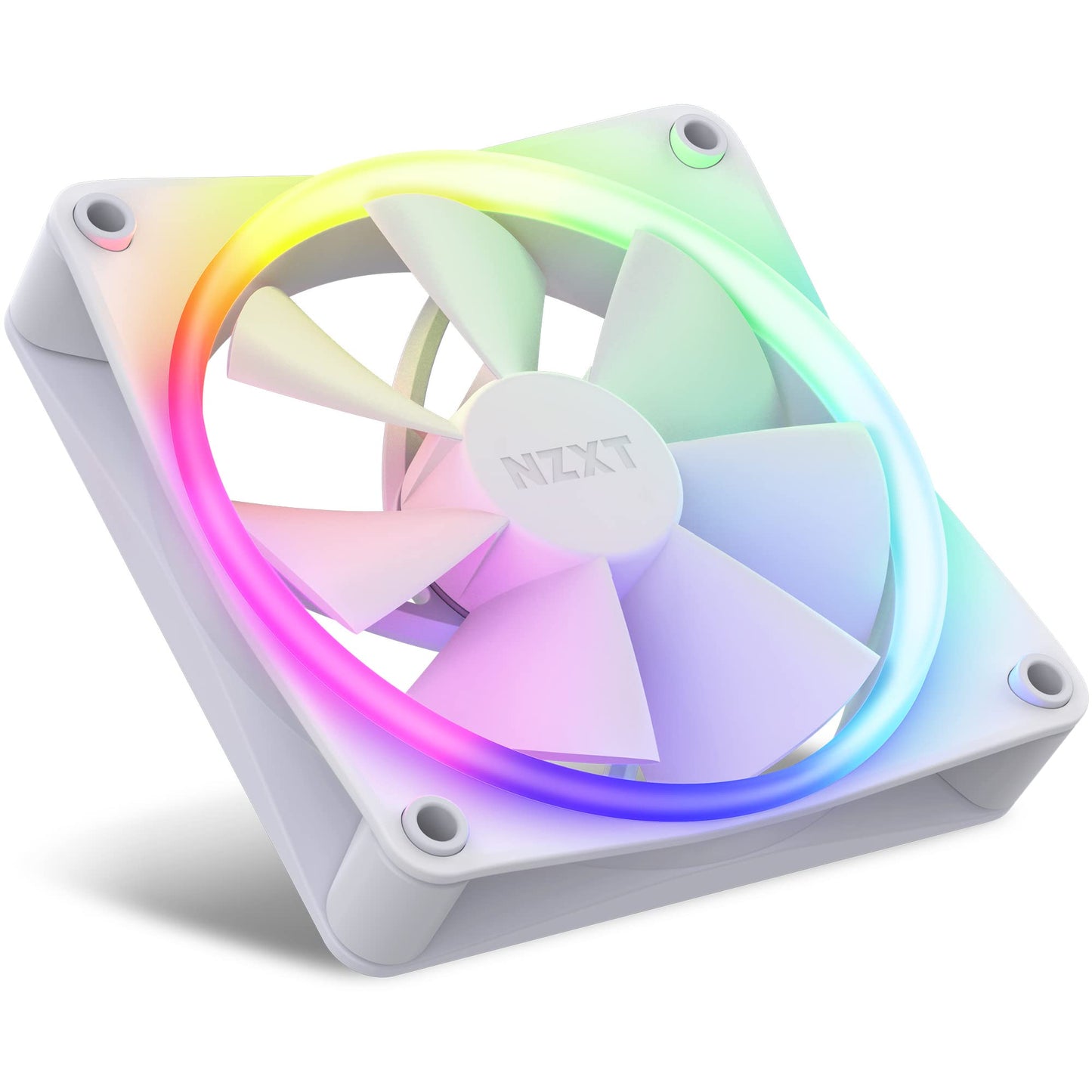 NZXT F120 RGB Fans - RF-R12TF-W1- Advanced RGB Lighting Customization - Whisper