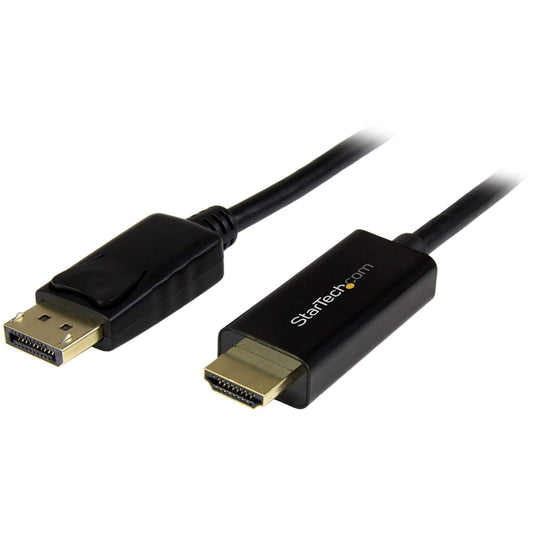 StarTech.com DP2HDMM1MB 3 ft. Black 1 x DisplayPort (20 pin) Male Input to 1 x