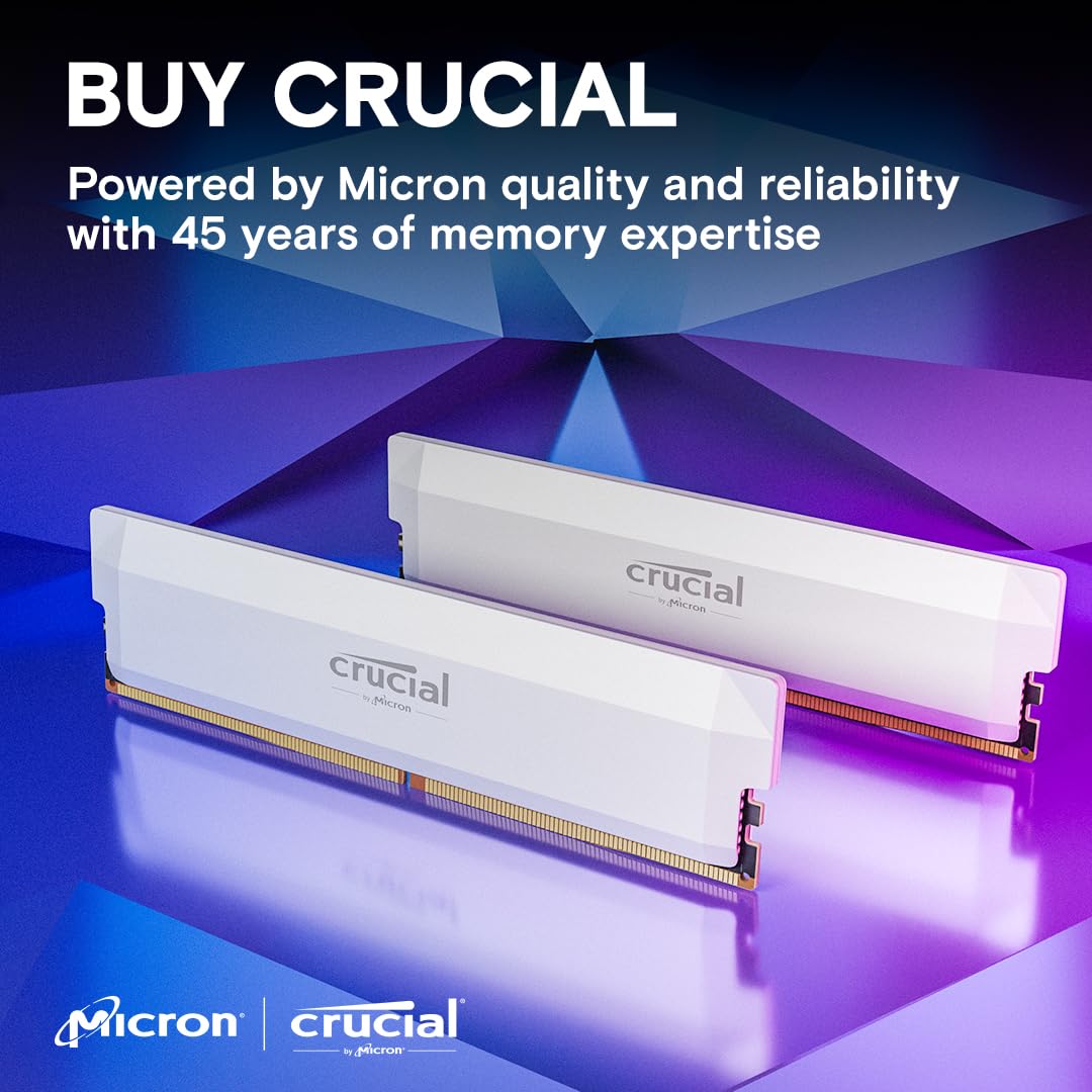 Crucial Pro Overclocking 32GB (2 x 16GB) DDR5 6000 (PC5 48000) Desktop Memory