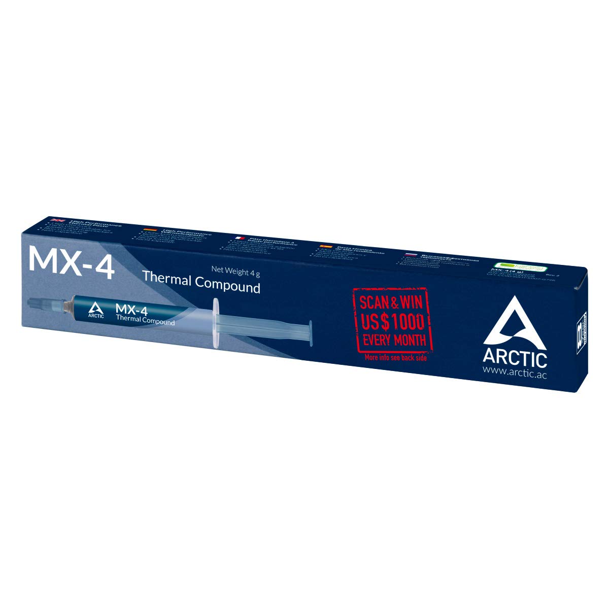 ARCTIC MX-4 (4 g) - Premium Performance Thermal Paste for all processors (CPU,