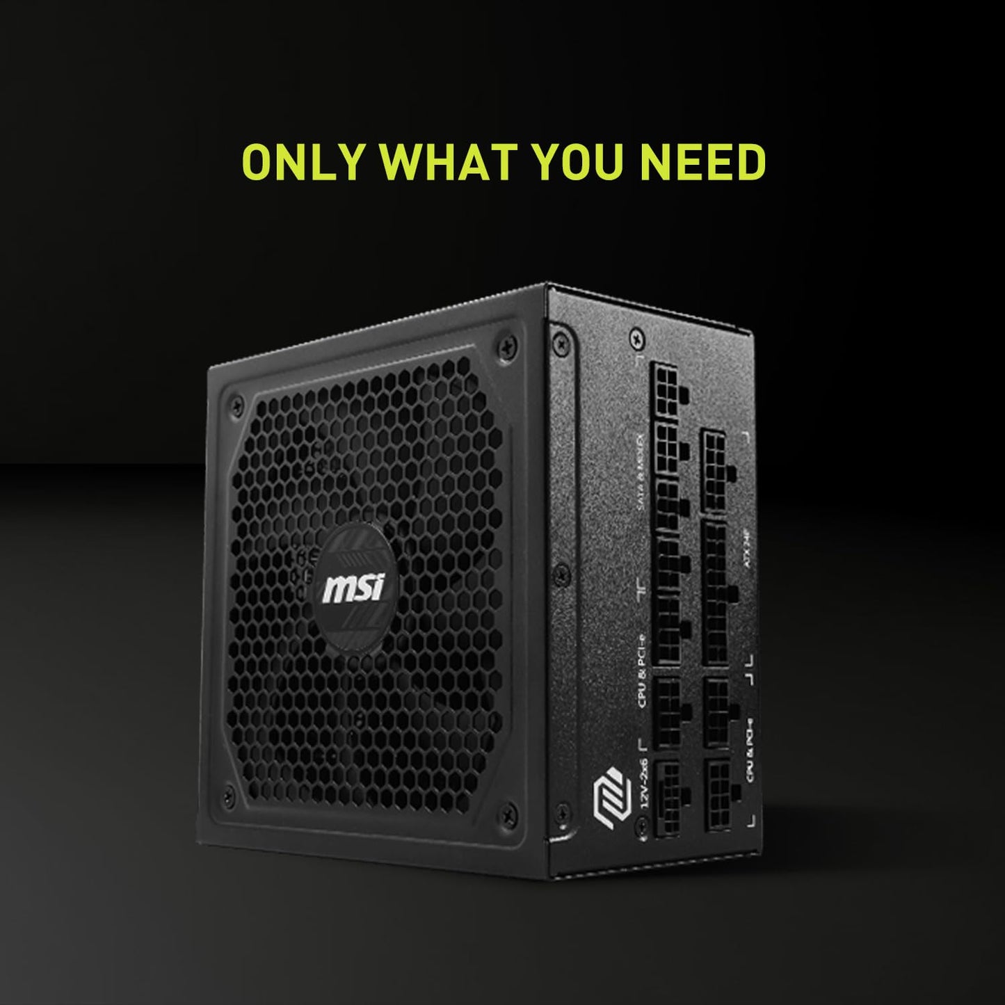 MSI - MAG A1000GL PCIE 5, 80 GOLD Fully Modular Gaming PSU, 12V-2×6  Cable, ATX