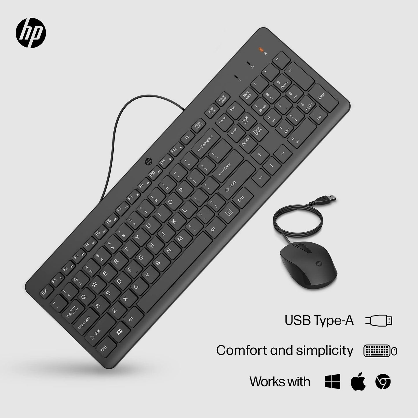 HP 150 Wired Mouse and Keyboard Combo 240J7AA