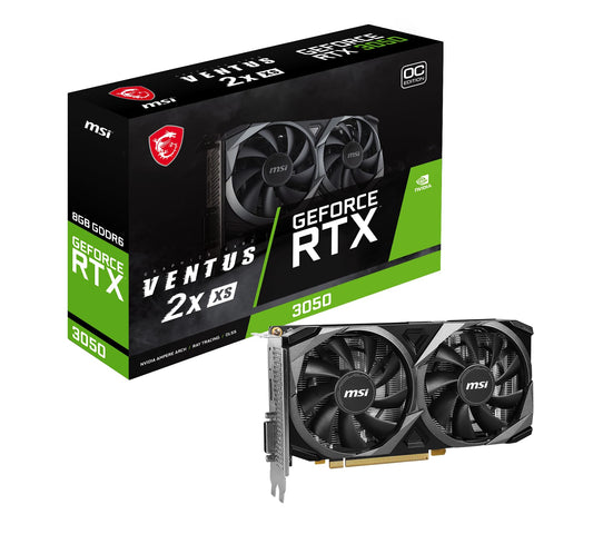 MSI Ventus GeForce RTX 3050 8GB GDDR6 PCI Express 4.0 x8 ATX Video Card RTX 3050